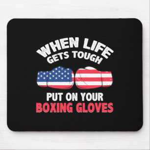 Tapis De Souris Anneau de boxe Fitness - J'aime le kickboxing