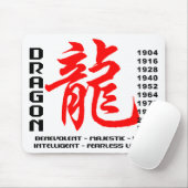 Tapis De Souris Année des caractéristiques de dragon (Avec souris)