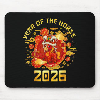 Tapis De Souris Année du Cheval 2026 Famille Équivalent Hommes Fem