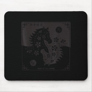 Tapis De Souris Année du Cheval 2026 Nouvel An lunaire chinois Zod