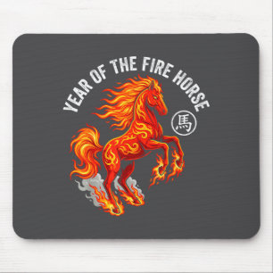 Tapis De Souris Année du cheval de feu 2026 Nouvel An lunaire chin