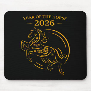 Tapis De Souris Année du cheval Nouvel An chinois lunaire Feu Chev