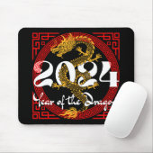Tapis De Souris Année du Dragon 2024 Zodiac chinois (Avec souris)