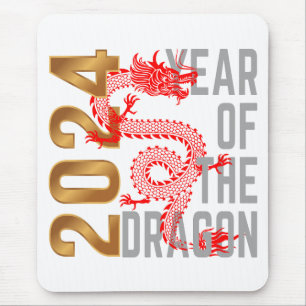 Tapis De Souris Année du Dragon 2024 zodiaque chinois