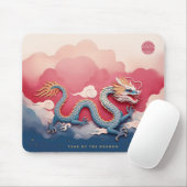 Tapis De Souris Année du Dragon personnalisable (Avec souris)