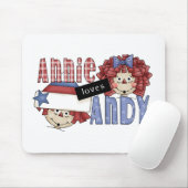 Tapis De Souris Annie aime Andy Ragdoll (Avec souris)