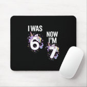 Tapis De Souris Anniversaire 7 Ans J'avais 6 Ans Maintenant J'ai 7 (Avec souris)