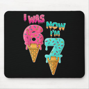 Tapis De Souris Anniversaire 7 Ans J'avais 6 Ans Maintenant J'ai 7