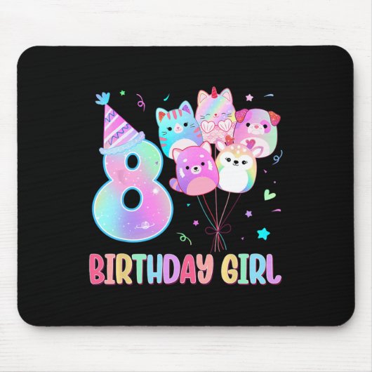 Tapis De Souris Anniversaire 8e Anniversaire Squad Mallow Gir (Devant)