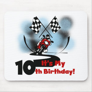 Tapis De Souris Anniversaire de emballage de moto 10ème
