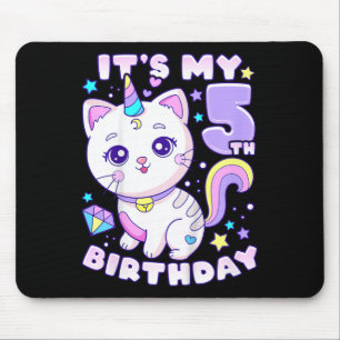 Tapis De Souris Anniversaire de enfant fille 5 ans