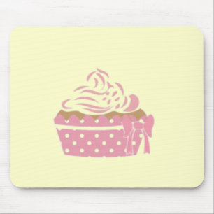 Tapis De Souris Anniversaire du Cupcake rose
