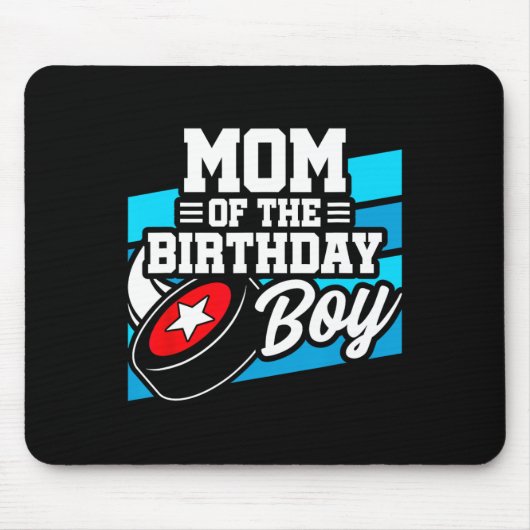 Tapis De Souris Anniversaire du hockey - Anniversaire maman - Garç (Devant)