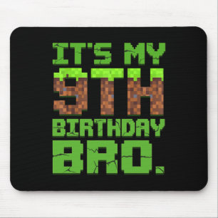 Tapis De Souris Anniversaire Garçon C'est mon 9e anniversaire Joue
