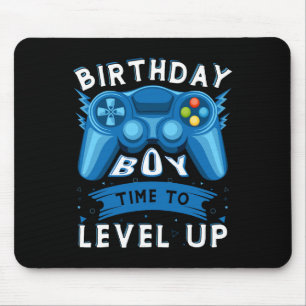 Tapis De Souris Anniversaire Garçon Temps De Niveau Up Video Jeu A