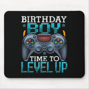 Tapis De Souris Anniversaire Garçon Temps De Niveau Up Video Jeu A