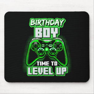 Tapis De Souris Anniversaire Garçon Temps De Niveau Up Video Jeu A