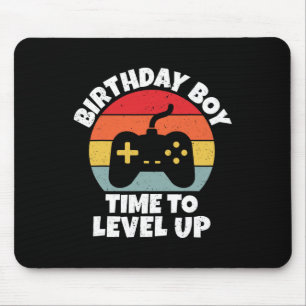 Tapis De Souris Anniversaire Garçon Temps De Niveau Up Video Jeu A