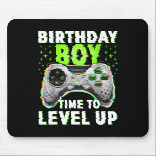 Tapis De Souris Anniversaire Garçon Temps Pour Augmenter Jeux Vidé