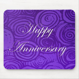 Tapis De Souris Anniversaire tourbillonne violette