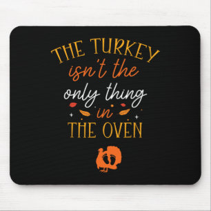 Tapis De Souris Annonce de grossesse drôle de Thanksgiving la turq