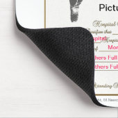 Tapis De Souris Annonce du certificat de naissance_Mousepad (Coin)