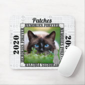 Tapis De Souris Ans et nom Cat Pet Memorial (Avec souris)