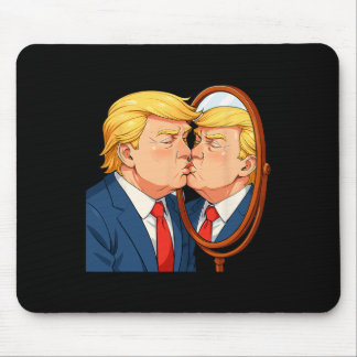 Tapis De Souris Anti-donald Trump Kissing Mirror - Narcissism Sati