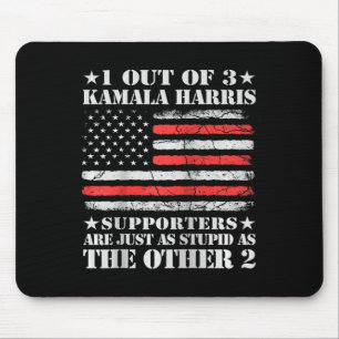 Tapis De Souris Anti Kamala Harris Stupide plaisanterie Drapeau Am