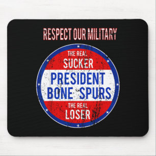 Tapis De Souris Anti trump suceur nous respectons notre armée Anti