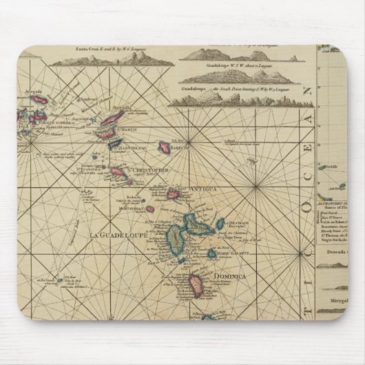 Tapis De Souris Antilles, îles Charibbee (Devant)