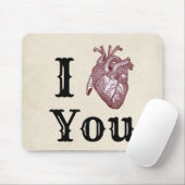 Tapis De Souris Antique I Heart You (Avec souris)