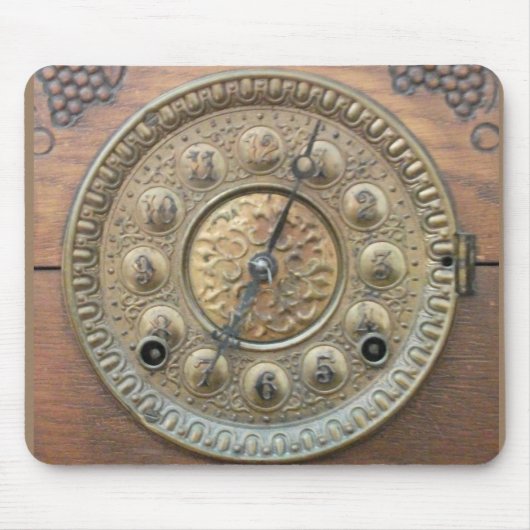 Tapis De Souris Antique Manoir Horloge Face (Devant)