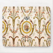 Tapis De Souris Antique Rococo Floral Gold Crème Élégante (Devant)