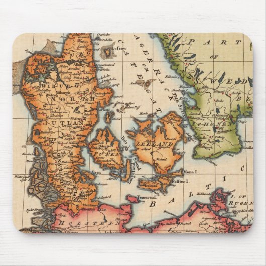 Tapis De Souris Antique vieille carte inspirée (10) (Devant)