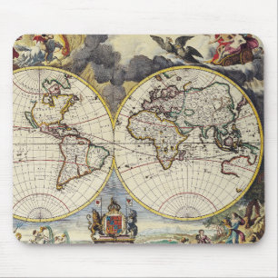 Tapis De Souris Antique vieille carte inspirée (4)