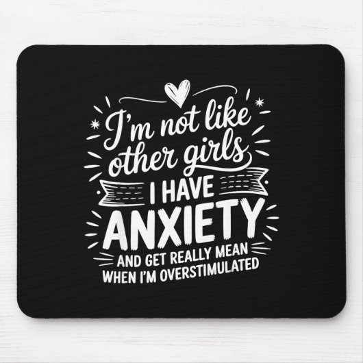 Tapis De Souris Anxiety Humor For Women With Overstimulation (Devant)