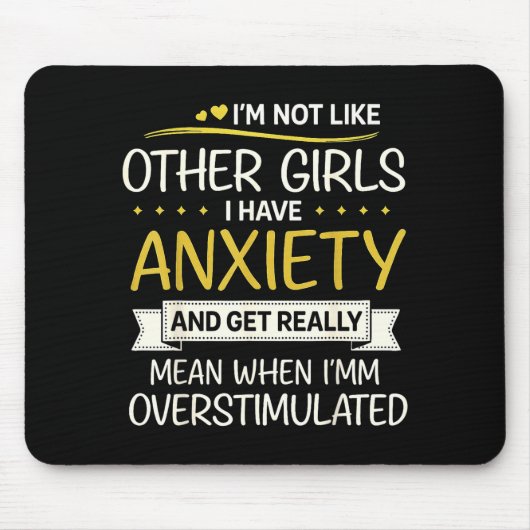Tapis De Souris Anxiety Humor For Women With Overstimulation (Devant)