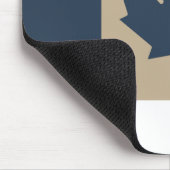 Tapis De Souris (AOP) Canadian Flag Navy/Tan - (Coin)