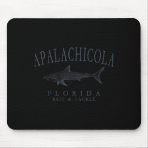 Tapis De Souris Apalachicola floride requin rétro ardoise art pêch