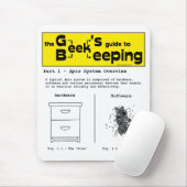 Tapis De Souris Apiculture geek (Vue d'ensemble du système) - Mous (Avec souris)