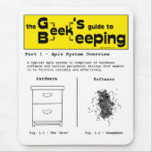 Tapis De Souris Apiculture geek (Vue d'ensemble du système) - Mous (Devant)