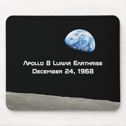Tapis De Souris Apollo 8 Lunar Earthrise 50e Anniversaire (Devant)