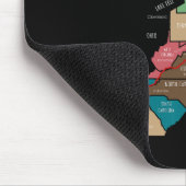 Tapis De Souris Appalachian Trail Hiking Map  (Coin)