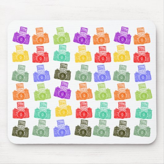Tapis De Souris Appareils-photo colorés (Devant)