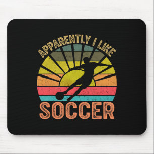 Tapis De Souris Apparemment j'aime la saison de football jeu drôle