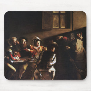 Tapis De Souris Appel De Saint Matthew Par Caravaggio