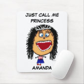 Tapis De Souris Appelle-moi juste Princesse Girl Cartoon (Avec souris)