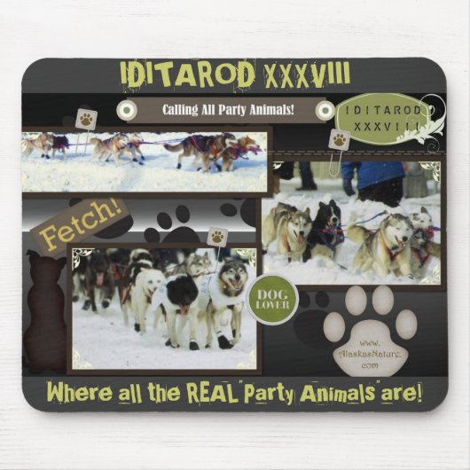 Tapis De Souris Appelle tous les animaux de fête ! (Devant)