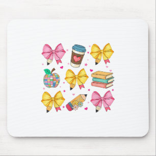 Tapis De Souris Apple Coquette Bow Books Premier Jour De L'École R